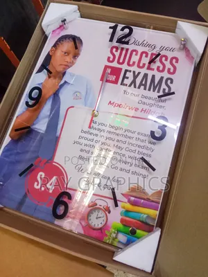 Custom Success Card Gift Clock