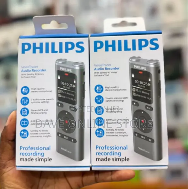 Philips VoiceTracer DVT2075 Digital Audio Recorder - 1