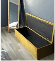 Mustard Gold Velvet Storage Ottoman - 2