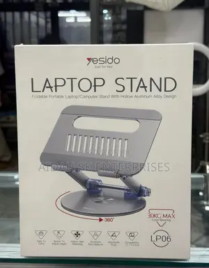 YESIDO LP06 Laptop Stand - 360° Rotating Aluminum Alloy, Foldable