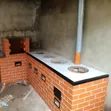4-Burner L-Shaped Energy Saving Firewood & Charcoal Stove with Grill - 2