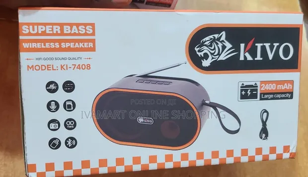 KIVO Super Bass Wireless Speaker - Model KI-7408 - 1
