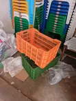 Orange Plastic Crates for Harvest Storage - 2