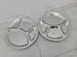 6pcs Stainless Steel Silver Dinner Plates - 1