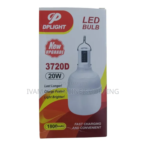 DPLIGHT Rechargeable LED Bulb - 20W, USB Charging - 1