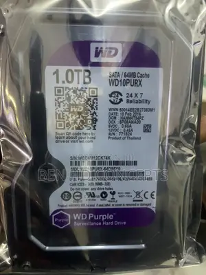 1TB WD Surveillance Hard Drive (WD10PURX)