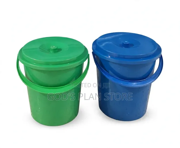 2pcs Home Cleaning Storage Multipurpose Plastic Buckets - 1