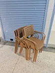 Paris Outdoor Dining Plastic Chairs - 1