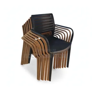 Globe Plastic Garden Chairs (Black)