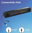 Brand New Zealot Multifunction USB Soundbar Speakers - 3