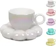 Cute Sunflower Coffee Mug with Saucer Set - 1