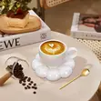 Cute Sunflower Coffee Mug with Saucer Set - 2