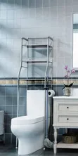 Stainless Steel Toilet Rack with Tissue Holder - 2