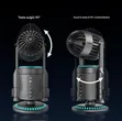 Rocket Shape Rechargeable Personal Desk Fan with Light & Mist - 2