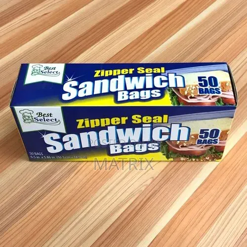 Zipper Lock Plastic Food Storage Bags (50 PC) - 1