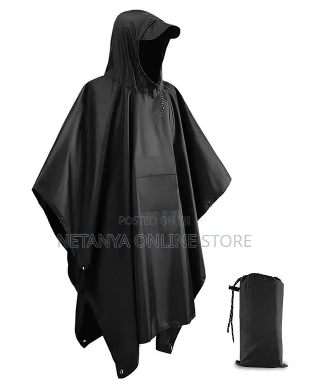 Pancho Lightweight New Hooded Adult Rain Coat - 1