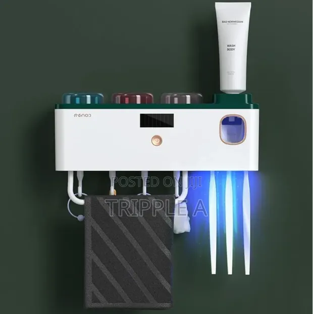 Renos Smart Sterilization Toothbrush Holder with Dispenser - 1