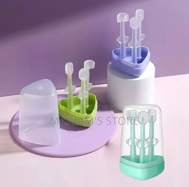 3-in-1 Infant Silicone Oral Cleaner and Toothbrush - 1