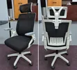Black and White Headrest Office Chair - 1