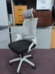 Black and White Mesh Headrest Chair with Head Support - 1