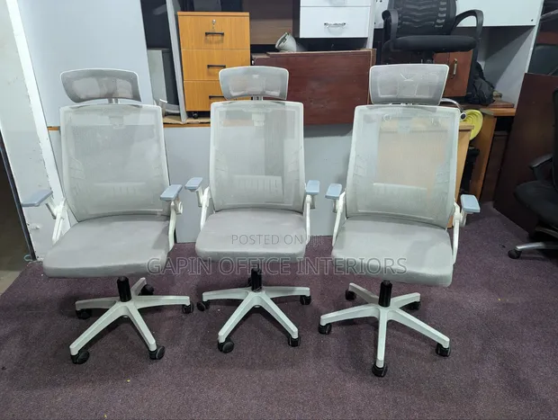 Adjustable Mesh Back Office Chair with Headrest - 1