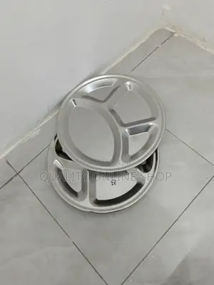 Partitioned Stainless Steel Dinner Plates (12pcs)