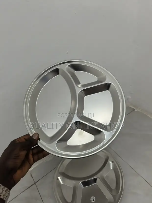 1pc Stainless Steel Dinner Plate - 1