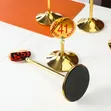 Gold Polished Stainless Steel Table Number Stand - 2