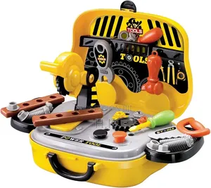Bus-Shaped Children's Toy Tool Set with Carrying Case