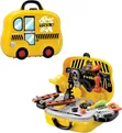 Bus-Shaped Children's Toy Tool Set with Carrying Case - 5