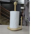 Bamboo Wooden Paper Towel Holder | Countertop Tissue Stand - 2