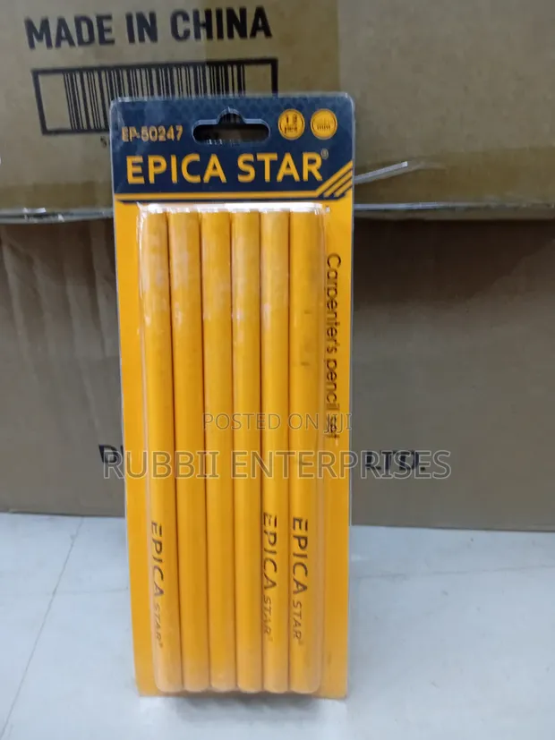 Carpenter's Pencil Set - 12 Pieces - 1