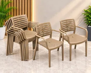 Brand New Plastic Chairs with Armrests