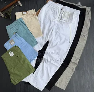 Casual Men's Linen Drawstring Trousers