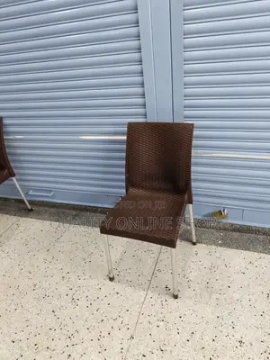 Brand New Plastic Chairs (4 Legs, Brown)