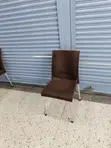 Brand New Plastic Chairs (4 Legs, Brown) - 1