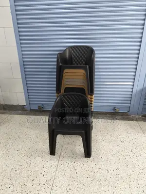 Stylish Black Plastic Dining Chairs (Set of 4)