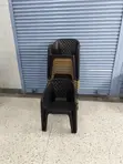 Stylish Black Plastic Dining Chairs (Set of 4) - 1
