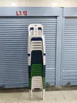 1pc All White Plastic Chair - 1