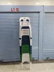 1pc All White Plastic Chair - 2
