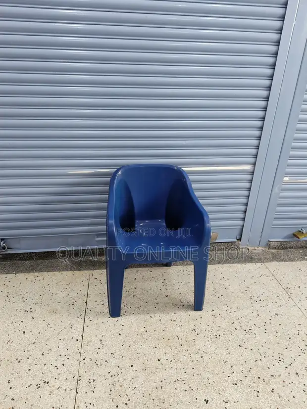 Brand New Plastic Bar Chairs (Blue) - 1