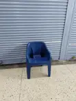 Brand New Plastic Bar Chairs (Blue) - 2