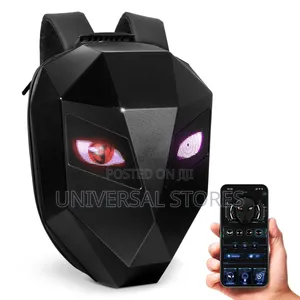 Motorcycle Backpack with LED Eyes, Waterproof Hard