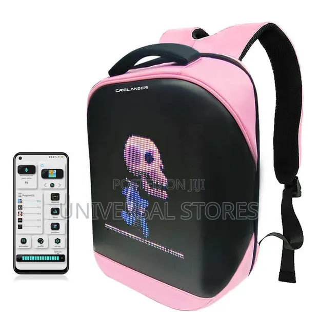 Programmable LED Backpack - Pink - 1