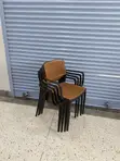 Vogue Plastic Dining Chairs (Set of 4) - 1