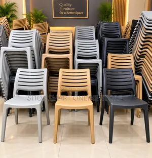 Brand New Stackable Dining Plastic Chairs (Brown)
