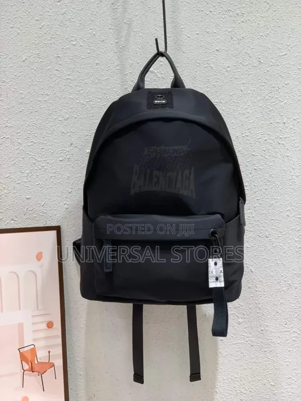 Balenciaga Branded Nylon Backpack - 1