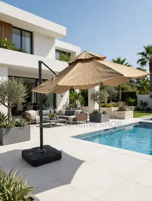 Beige Poolside Outdoor Umbrella