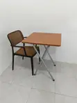 X-Legs Foldable Reading Table and Chair Set - 1