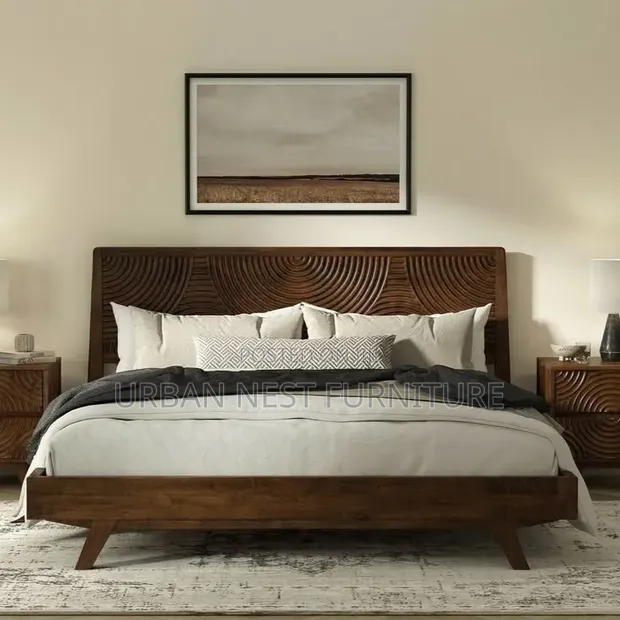 Custom Hardwood Bed - King Size Canopy - 1